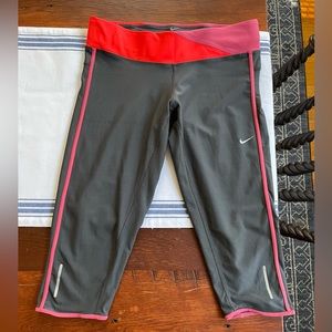 Nike Dri-Fit Grey Pink Leggings Size M